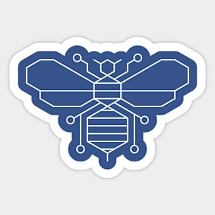 Bee-Botics (Logo only, White) Sticker